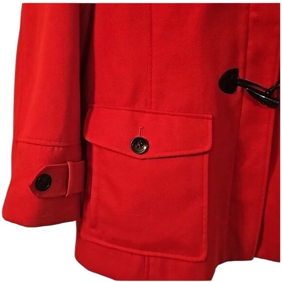 Lane Bryant Women's Hooded Red Coat With Pockets Size 18/20 like new - Picture 2 of 8